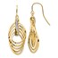 14K Glimmer Infused Ovals Dangle Earrings - 45 mm