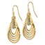 14K Glimmer Infused Ovals Dangle Earrings - 45 mm