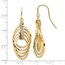 14K Glimmer Infused Ovals Dangle Earrings - 45 mm