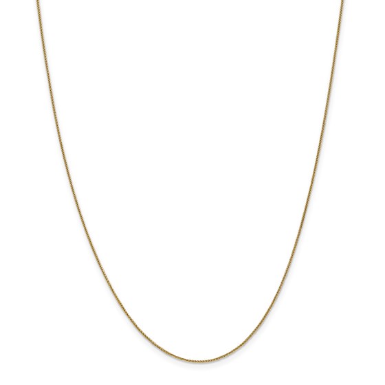 14k Gold 0.80 mm Spiga Pendant Chain Necklace - 20 in. 14k Gold 0.80 mm Spiga Pendant Chain Necklace - 20 in.