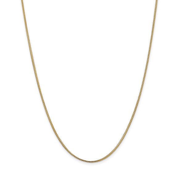 14k Gold 1.0 mm Franco Chain Necklace - 18 in. 14k Gold 1.0 mm Franco Chain Necklace - 18 in.