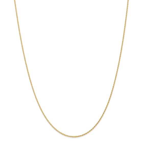 14k Gold 1.1 mm Baby Rope Chain Necklace - 20 in.