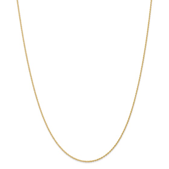 14k Gold 1.1 mm Baby Rope Chain Necklace - 20 in. 14k Gold 1.1 mm Baby Rope Chain Necklace - 20 in.