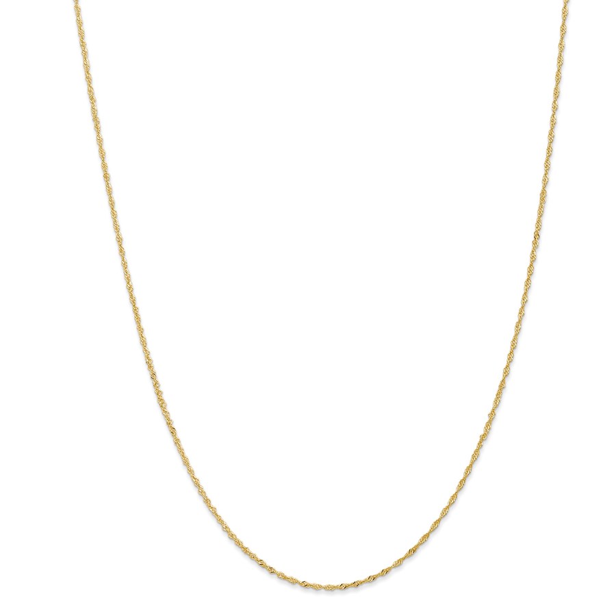 14k Gold 1.10 mm Singapore Chain Necklace - 16 in.