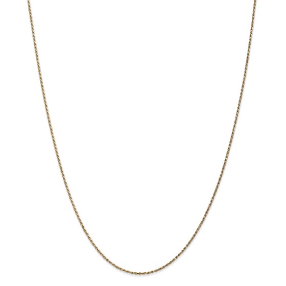 14k Gold 1.15 mm Machine-made Rope Chain Necklace - 16 in.