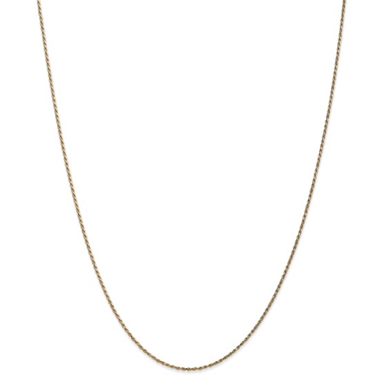 14k Gold 1.15 mm Machine-made Rope Chain Necklace - 16 in. 14k Gold 1.15 mm Machine-made Rope Chain Necklace - 16 in.