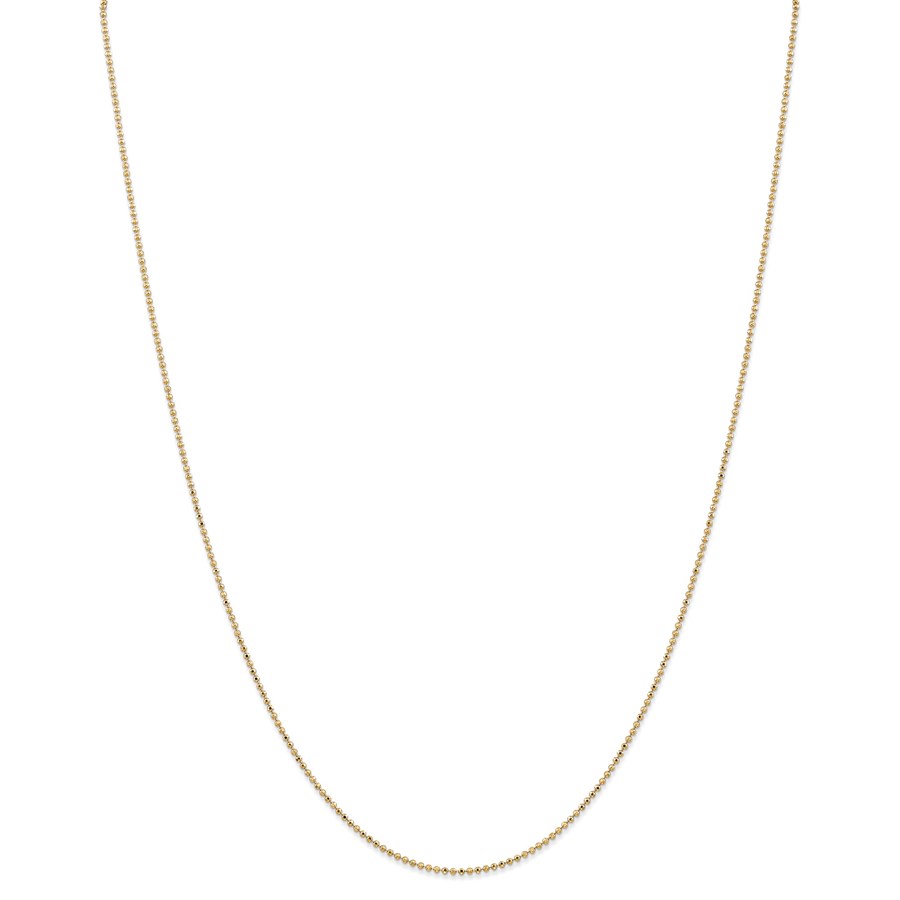 14k Gold 1.2 mm Diamond-cut Baby Ball Chain Necklace - 18 in.