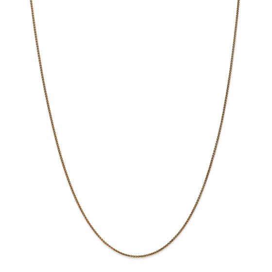14k Gold 1.2 mm Diamond-cut Spiga Chain Necklace - 16 in.
