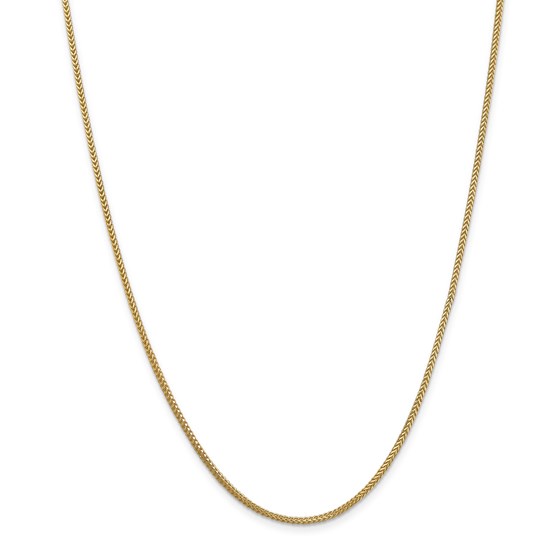 14k Gold 1.3 mm Franco Chain Necklace - 18 in. 14k Gold 1.3 mm Franco Chain Necklace - 18 in.