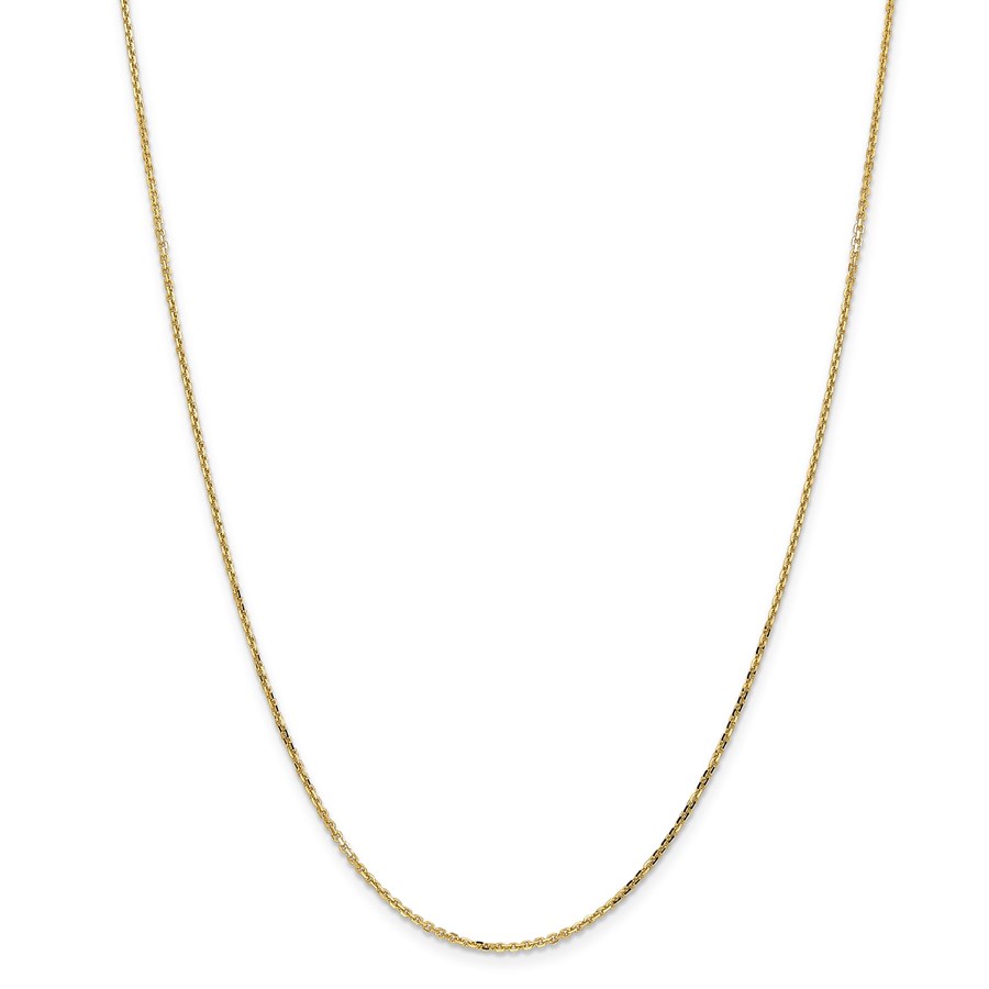14k Gold 1.40 mm Diamond-cut Cable Chain Necklace - 24 in.