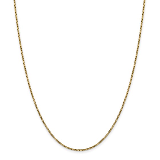 14k Gold 1.5 mm Hollow Round Box Chain Necklace - 20 in.