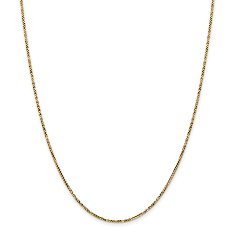 14k Gold 1.5 mm Hollow Round Box Chain Necklace - 24 in.
