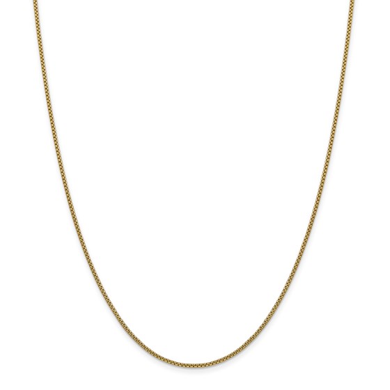 14k Gold 1.5 mm Hollow Round Box Chain Necklace - 24 in. 14k Gold 1.5 mm Hollow Round Box Chain Necklace - 24 in.