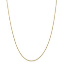 14k Gold 1.50 mm Diamond-cut Rope with Chain Necklace - 22 in.