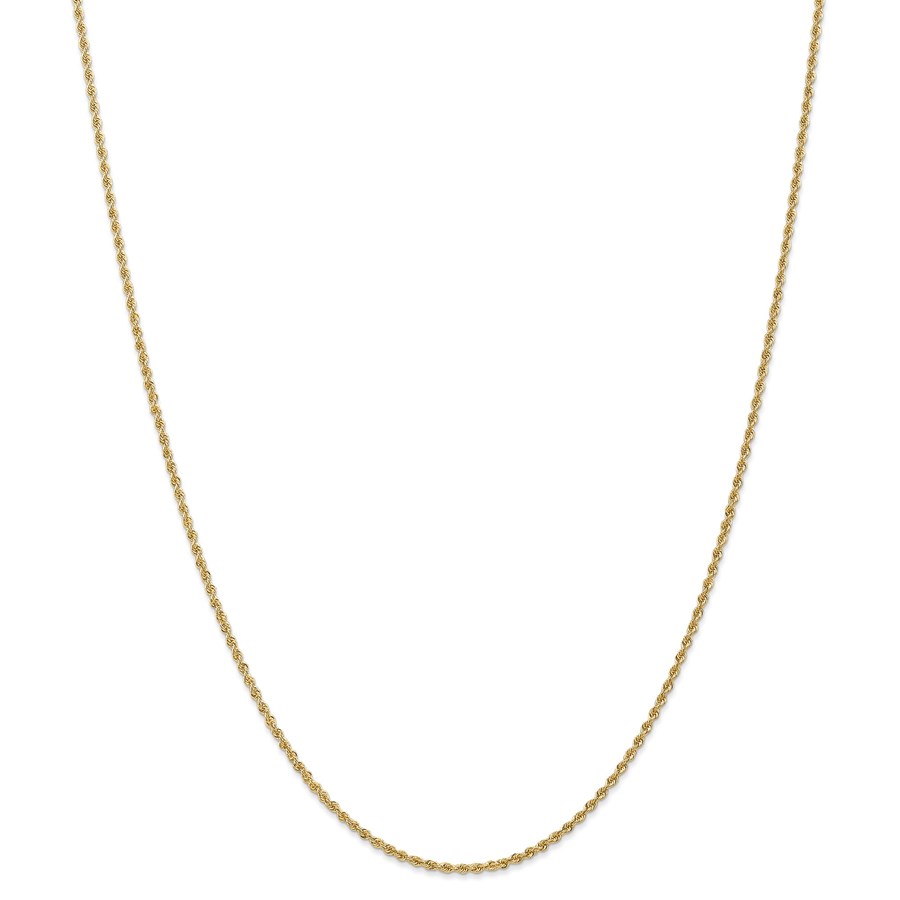 14k Gold 1.50 mm Handmade Regular Rope Chain Necklace - 18 in.