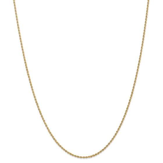 14k Gold 1.50 mm Handmade Regular Rope Chain Necklace - 24 in.