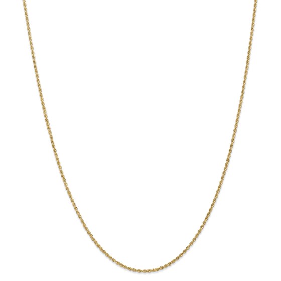 14k Gold 1.50 mm Handmade Regular Rope Chain Necklace - 24 in. 14k Gold 1.50 mm Handmade Regular Rope Chain Necklace - 24 in.