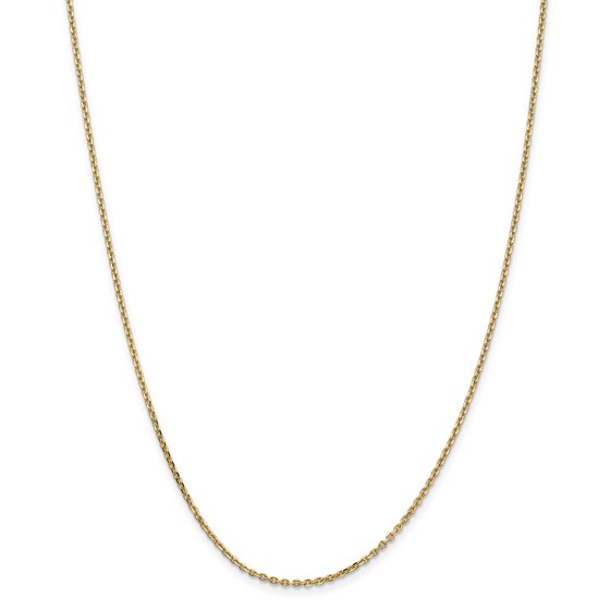 14k Gold 1.65 mm Solid Diamond-cut Cable Chain 14k Gold 1.65 mm Solid Diamond-cut Cable Chain