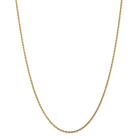 14k Gold 1.75 mm Diamond-cut Rope Chain Necklace - 16 in. 14k Gold 1.75 mm Diamond-cut Rope Chain Necklace - 16 in.
