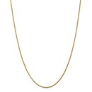 14k Gold 1.75 mm Diamond Cut Rope w/Lobster Clasp Chain - 24 in.