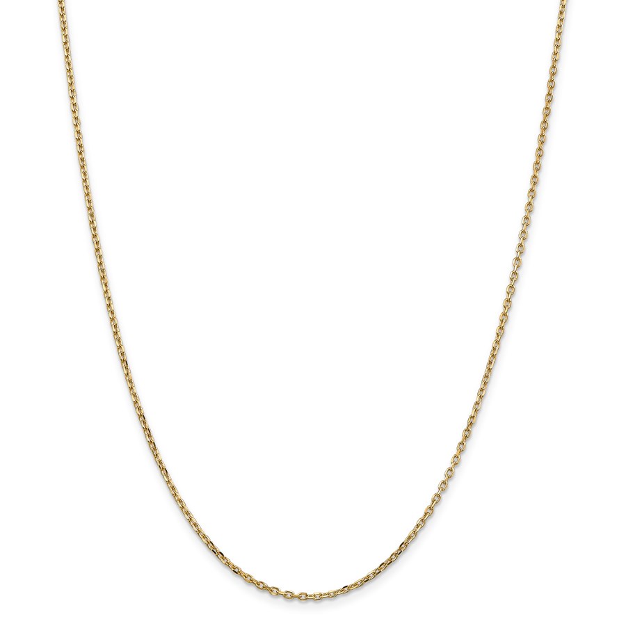 14k Gold 1.8 mm Diamond-cut Cable Chain Necklace - 24 in.