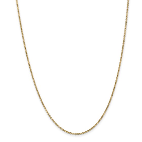 14k Gold 1.8 mm Solid Polished Cable Chain Necklace - 18 in. 14k Gold 1.8 mm Solid Polished Cable Chain Necklace - 18 in.