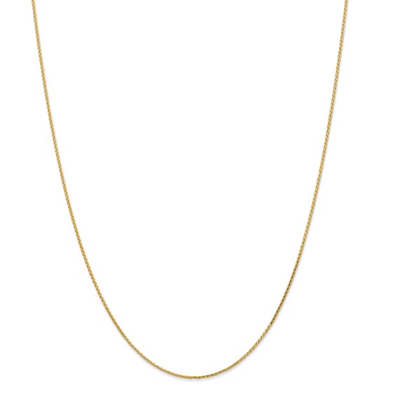 14k Gold 1 mm Diamond Cut Wheat Chain - 18 in. 14k Gold 1 mm Diamond Cut Wheat Chain - 18 in.
