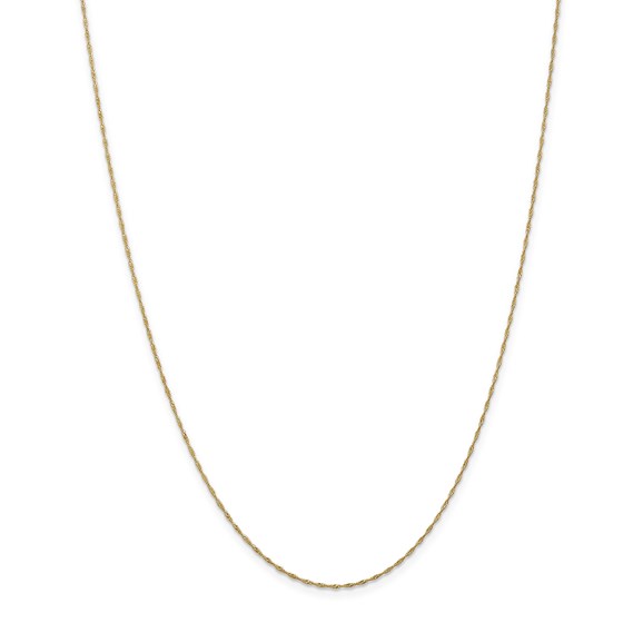 14k Gold 1 mm Singapore Chain Necklace - 24 in. 14k Gold 1 mm Singapore Chain Necklace - 24 in.