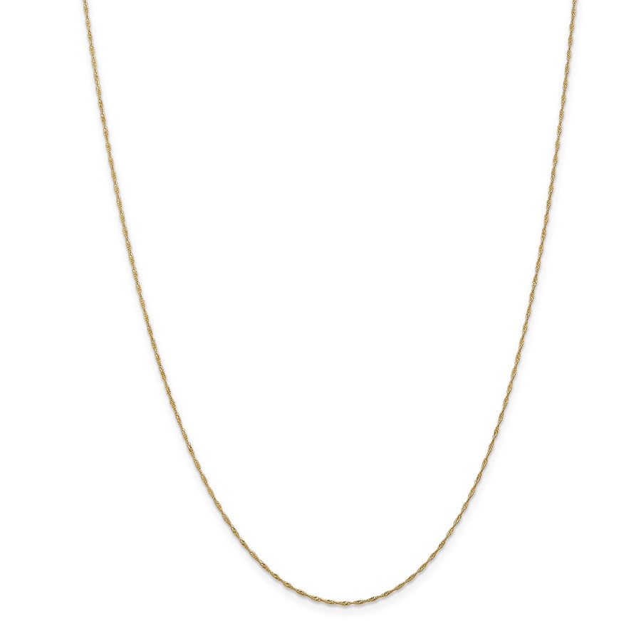 14k Gold 1 mm Singapore Chain Necklace - 30 in.