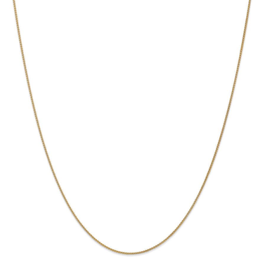 14k Gold 1 mm Solid Polished Spiga Chain Necklace - 16 in.