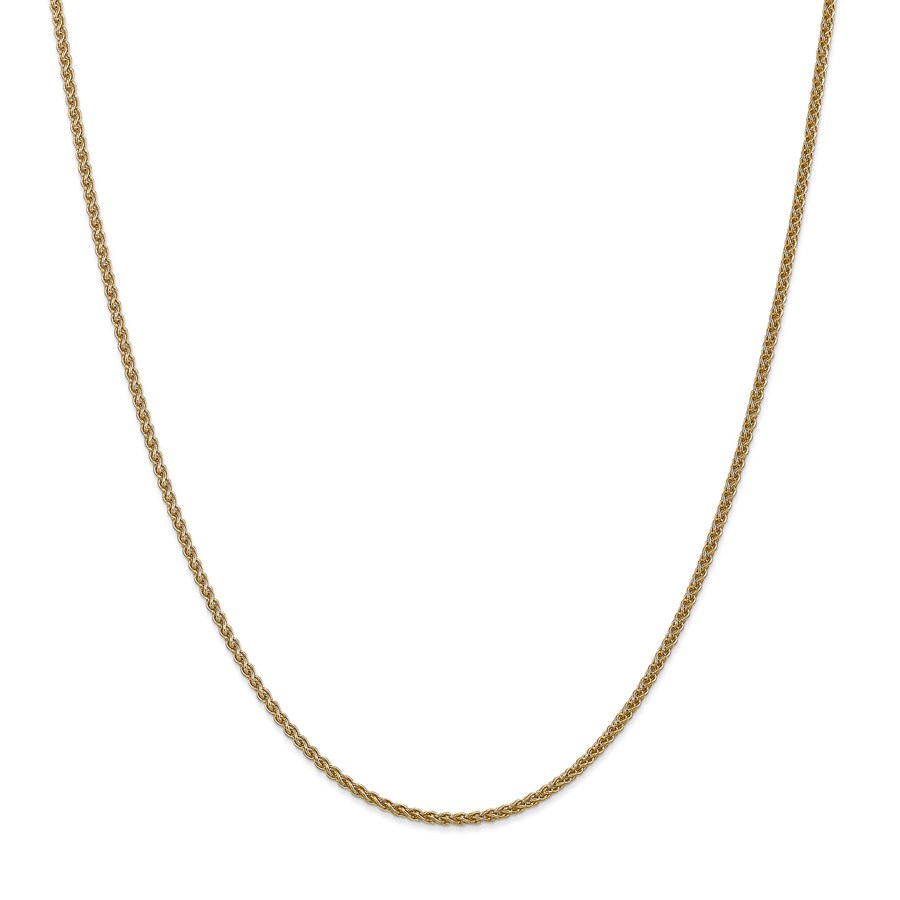 14k Gold 1 mm Solid Polished Spiga Chain Necklace - 18 in.