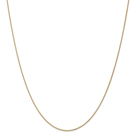 14k Gold 1 mm Solid Polished Spiga Chain Necklace - 20 in.