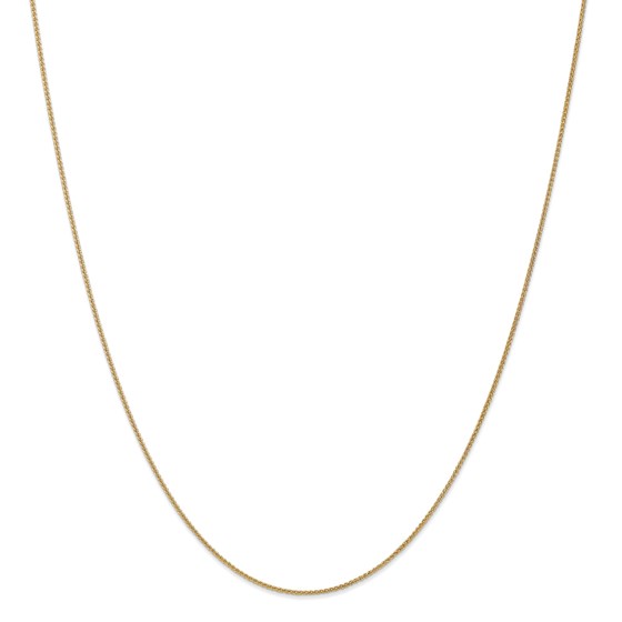 14k Gold 1 mm Solid Polished Spiga Chain Necklace - 20 in. 14k Gold 1 mm Solid Polished Spiga Chain Necklace - 20 in.