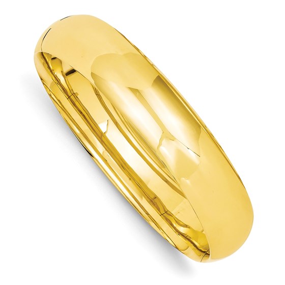Buy 14k Gold 11 mm High Polished Hinged Bangle Bracelet | APMEX