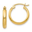 14k Gold 15 mm Hoop Earring