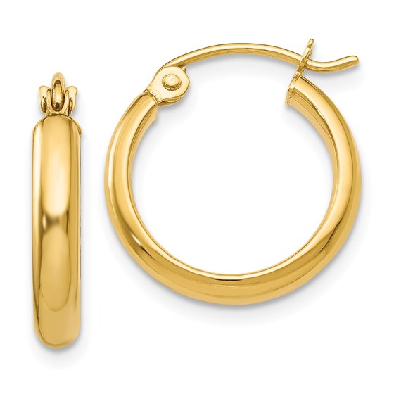 14k Gold 15 mm Hoop Earring 14k Gold 15 mm Hoop Earring
