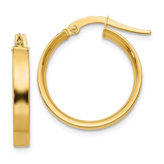 14k Gold 16 mm Hoop Earrings