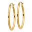 14k Gold 17 mm Oval Polished Hoop Earring