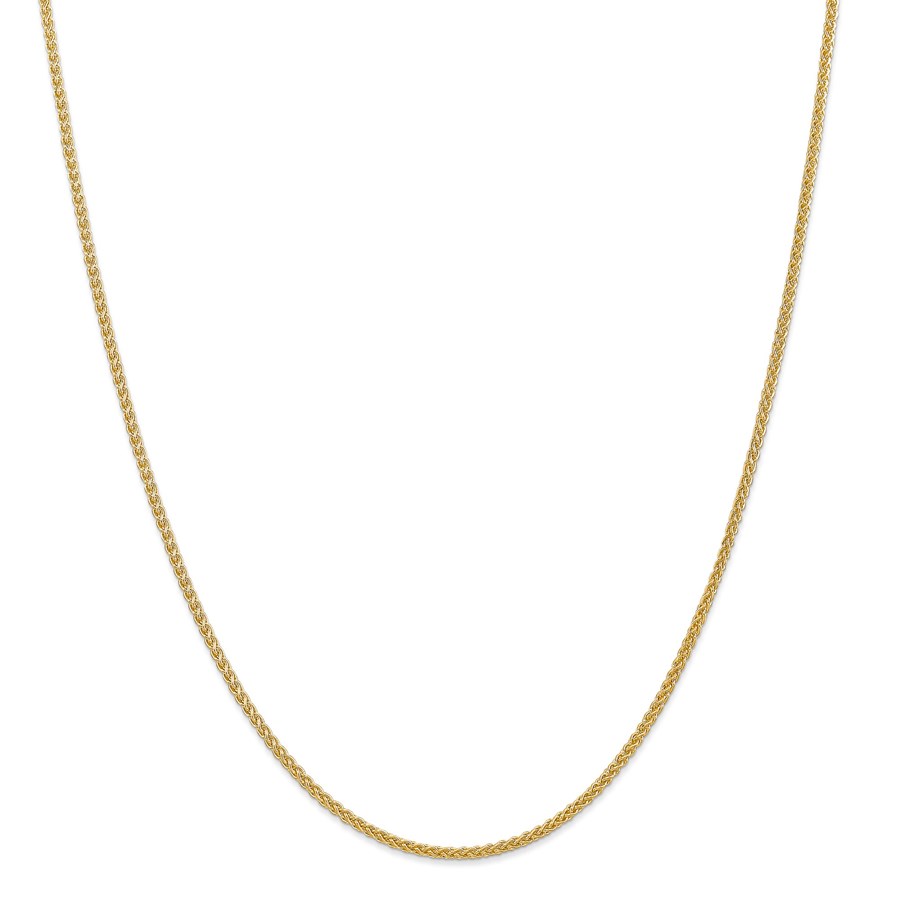 14k Gold 2.00 mm Semi-solid Chain Necklace - 24 in.