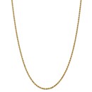 14k Gold 2.25 mm Diamond-cut Rope Chain Necklace - 18 in.