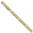 14k Gold 2.5 mm Figaro Chain Bracelet - 7 in.