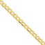 14k Gold 2.5 mm Semi-Solid Curb Link Chain Bracelet - 10 in.