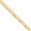 14k Gold 2.5 mm Semi-Solid Curb Link Chain Bracelet - 7 in.