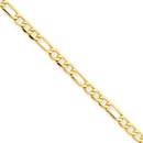 14k Gold 2.50 mm Figaro Chain Bracelet - 10 in.
