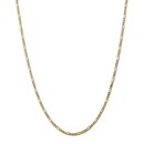 14k Gold 2.75 mm Flat Figaro Chain Necklace - 20 in.