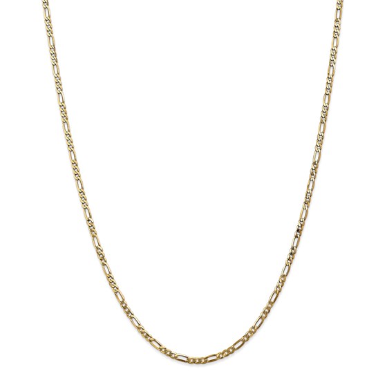 14k Gold 2.75 mm Flat Figaro Chain Necklace - 20 in.