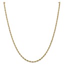 14k Gold 2.8 mm Semi-Solid Rope Chain Necklace - 20 in.