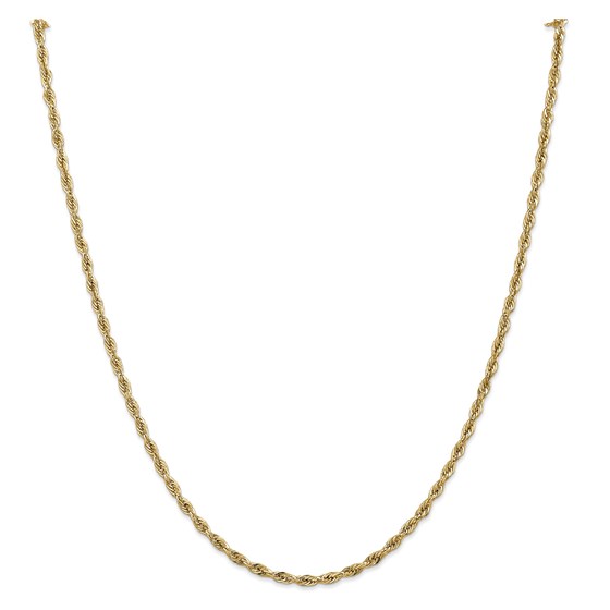 14k Gold 2.8 mm Semi-Solid Rope Chain Necklace - 20 in.