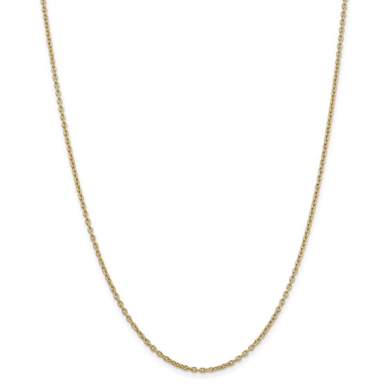 14k Gold 2 mm Cable Chain Necklace - 20 in.