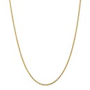 14k Gold 2 mm Diamond-cut Rope Clasp Chain Necklace - 18 in.